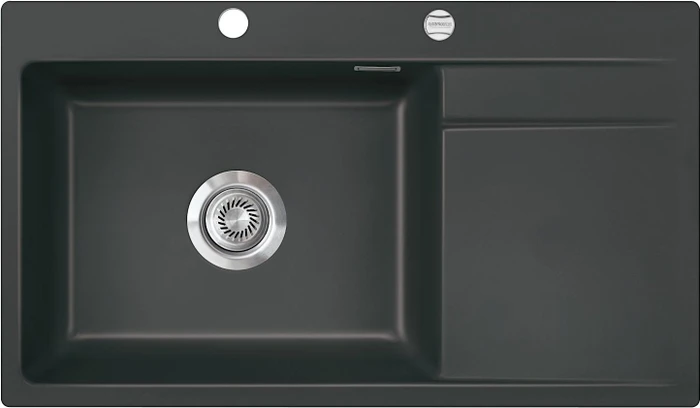 systemceram Stema 86 SL F Einbau Becken links mit Ablauffernbedienung schiefer