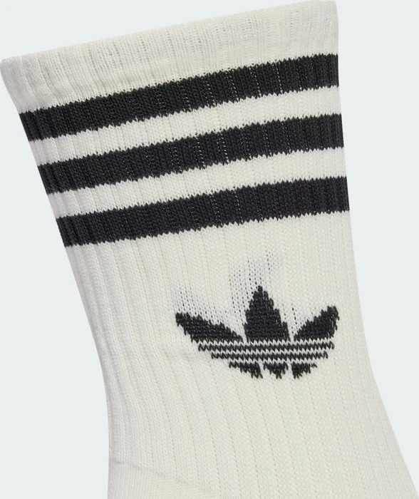 adidas 3-Streifen Crew Socken off white, 3 Paare
