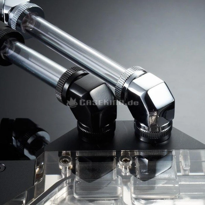 Phanteks Glacier Rohranschluss 45° G1/4" auf 12mm chrome