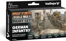 Vallejo Model Color World War II Wargames Color Series German Infantry Farbset, 6-tlg.