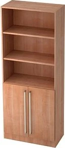 Hammerbacher Schrank 5OH V7700, Chromgriff, nussbaum, Aufbewahrungskombination