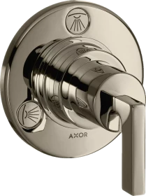 Hansgrohe Axor Citterio Ab- und Umstellventil Trio/ Quattro Unterputz mit Hebelgriff polished nickel