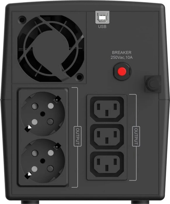 Conceptronic ZEUS08EM USV, 1500VA, USV Schuko, Schuko, USB