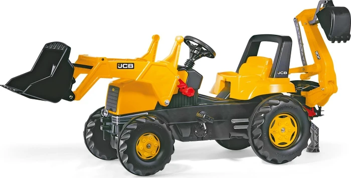 rolly toys rollyJunior JCB Trettraktor mit Frontlader und Heckbagger gelb
