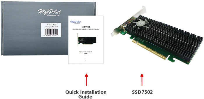 HighPoint NVMe RAID Controller, PCIe 4.0 x16