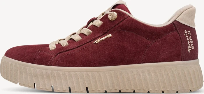 Tamaris Sneaker Wide Fit bordeaux suede (Damen)