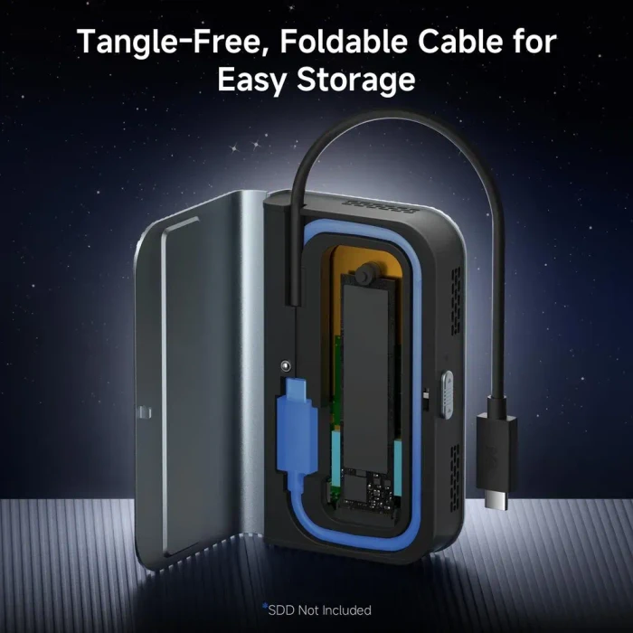 Cable Matters Foldable NVMe SSD Enclosure, M.2, USB4