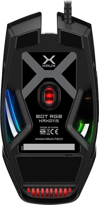Krux Bot RGB Gaming Mouse schwarz, USB