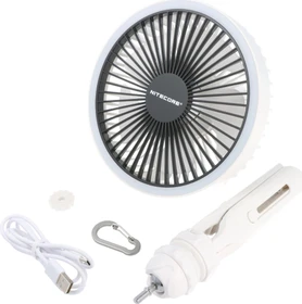 Nitecore Tischventilator mit Licht und Powerbank weiß