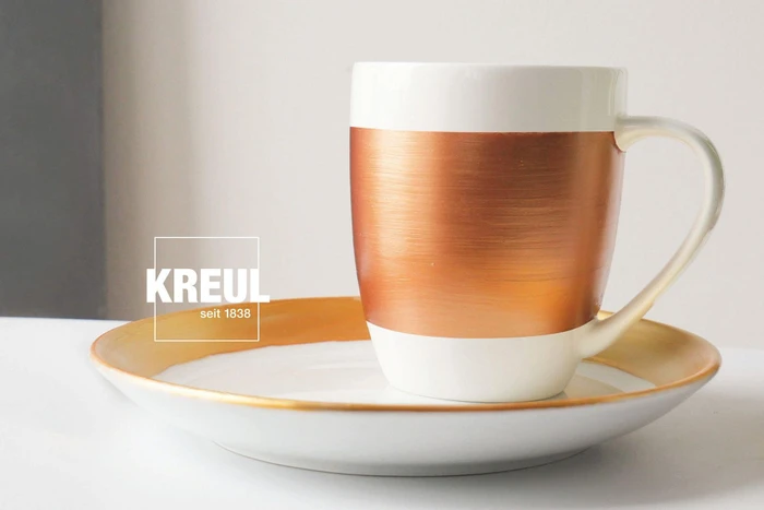 Kreul Glass & Porcelain Classic Metallic Malfarbe, 6 Farben, 20ml, 6er-Set