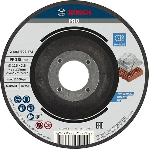 Bosch Professional C30SBF Standard for Stone Trennscheibe, 115x2.5x22.23mm, 1 Stück