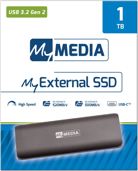Verbatim MyMEDIA MyExternal SSD, 1TB, USB-C 3.1