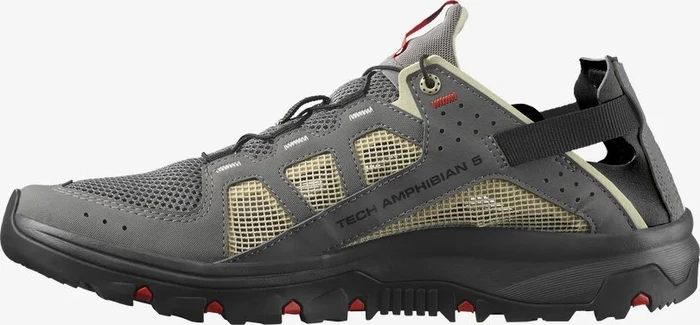 Salomon Techamphibian 5 pewter/moth/fiery red (Herren)