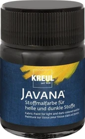 Kreul Javana Stoffmalfarbe für helle und dunkle Stoffe, schwarz, 50ml