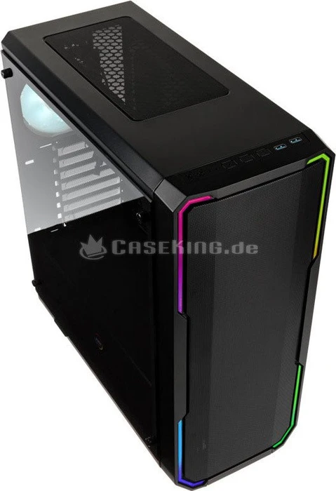 BitFenix Enso Mesh RGB, schwarz, Glasfenster