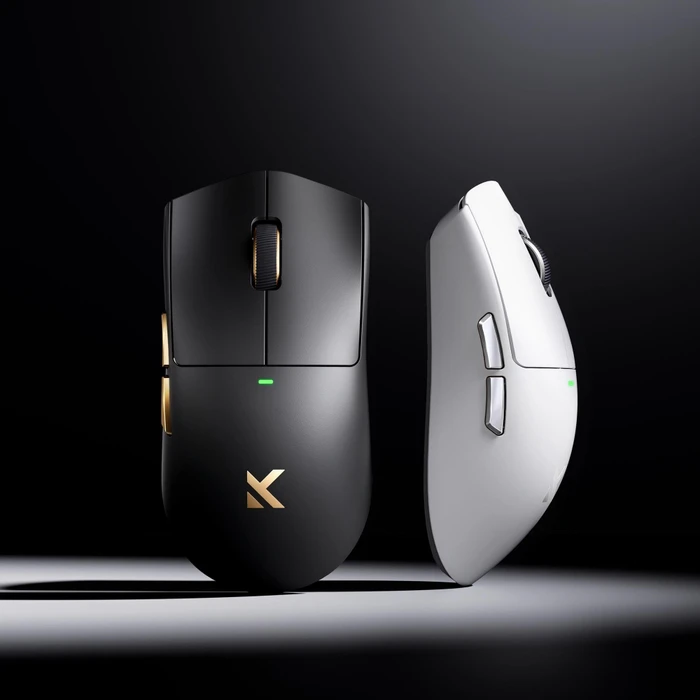 Mchose K7 Ultra mit Ladestation, weiß/gold, USB/Bluetooth