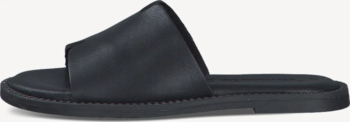 Tamaris Lederpantolette schwarz (Damen)