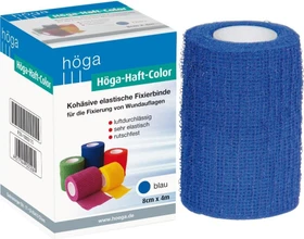 Höga Haft Color Elastische Fixierbinde blau, 8cm x 4m, 1 Stück