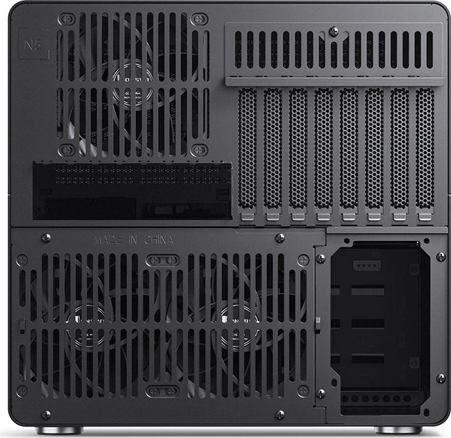 Jonsbo N5 Black, schwarz/braun