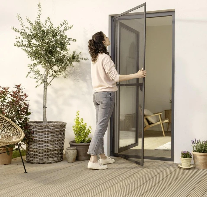 tesa Insect Stop ALU Fliegengittertür 120x240cm weiß