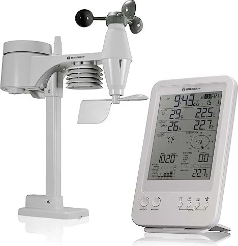 Bresser 5in1 Wettervorhersage-Center weiß, digital