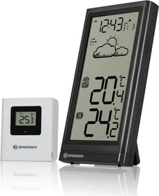 Bresser Meteo Temp Funkwetterstation schwarz, digital