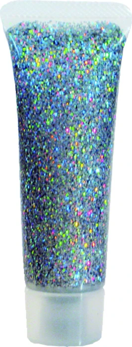 Eulenspiegel Körper Glitter Gel silber-juwel, 18ml