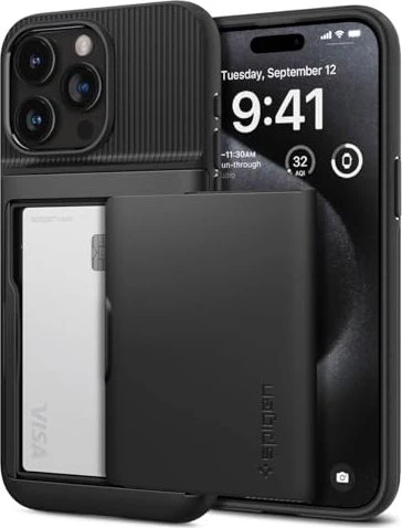 Spigen Slim Armor CS für Apple iPhone 15 Pro Max schwarz