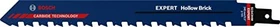 Bosch Professional EXPERT S1543HM Hollow Brick Säbelsägeblatt, 240x1.5mm, 1 Stück
