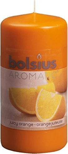 Bolsius Aromatic Stumpenkerze Juicy Orange Duftkerze, 1 Stück