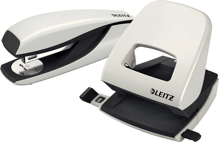 Leitz NeXXt WOW, Locher und Heftgerät 5095, perlweiß, Set