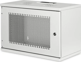 Digitus Professional SoHo-Line Wandschrank 7HE, unmontiert, Sicherheitsglastür, IP2X, grau, 400mm tief