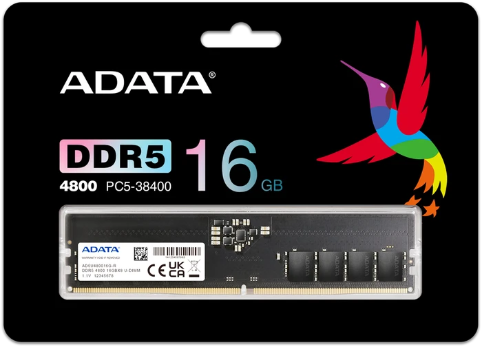 ADATA UDIMM 16GB, DDR5-4800, CL40-40-40-77, X8, retail