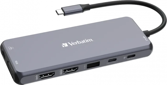 Verbatim USB-C Pro Multiport Hub CMH-14, USB-C 3.0 [Stecker]