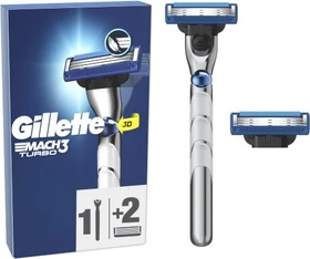 Gillette Mach3 Turbo Rasierer + 2 Wechselklingen