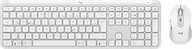 Logitech MK950 Signature Slim Combo Off-White, Logi Bolt, USB/Bluetooth, DE