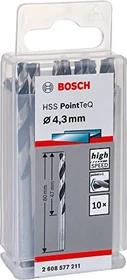 Bosch Professional HSS PointTeQ Spiralbohrer, 9.3x81x125mm, 10 Stück