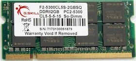 G.Skill SQ Series SO-DIMM 2GB, DDR2-667, CL5