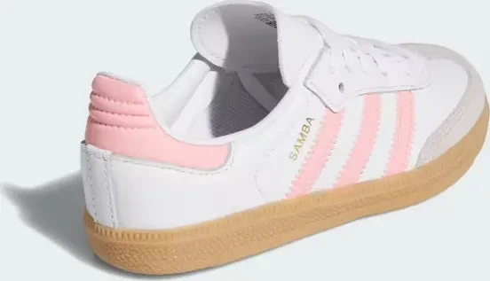 adidas Samba OG cloud white/semi pink spark/gum (Junior)