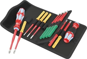 Wera Kraftform Kompakt VDE Stainless 17 extra slim 1 Tool Finder Bitset inkl. Tasche, 17-tlg.
