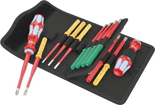 Wera Kraftform Kompakt VDE Stainless 17 extra slim 1 Tool Finder Bitset inkl. Tasche, 17-tlg.