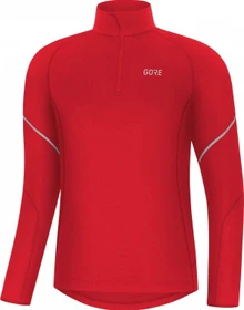 Gore Wear Mid Zip Funktionsshirt langarm rot (Herren)