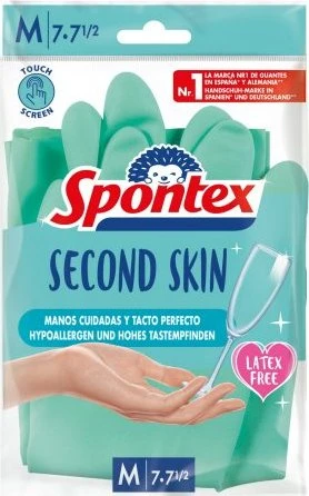 Spontex Haushaltshandschuhe Second Skin latexfrei türkis