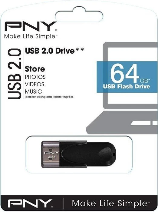 PNY Attaché 4 128GB schwarz, USB-A, USB 2.0
