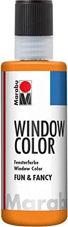 Marabu Window Color fun & fancy Malfarbe Glas/Porzellan, orange, 80ml