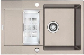Franke Maris MRG 651-78 Einbau Becken rechts mit Ablauffernbedienung beige
