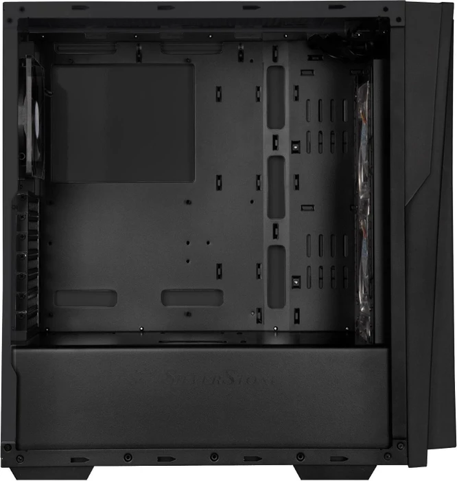 SilverStone Redline Series RL06 GP schwarz/rot, Glasfenster, Lüfter LED rot