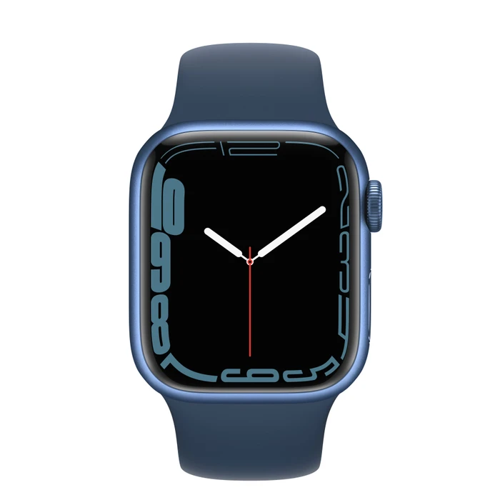Apple Watch Series 7 (GPS) 41mm Aluminium blau mit Sportarmband abyssblau