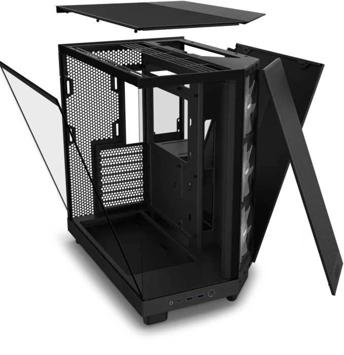 NZXT H6 Flow RGB Black, schwarz, Glasfenster
