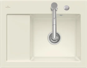 Villeroy & Boch Subway 45 Compact Einbau Becken rechts mit Ablauffernbedienung ivory